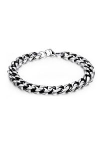 Firetti Herren Panzerarmband "Schmuck Geschenk Armschmuck Armkette Panzerkette", Edelstahl, schwarz, Edelstahl, Armbänder