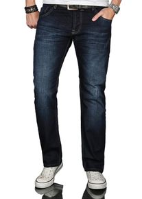Herren Regular-fit-Jeans "ASJulio", blau, casual, Gr. 32, Alessandro Salvarini, Destroyed-Effekte, leichte Abriebeffekte, Denim/Jeans, Obermaterial:
