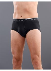 Bugatti Herren Slip, Gr. 6, schwarz, 100% Baumwolle, Unterhosen