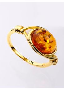 Lady Damen Fingerring, 18, Glas-Gold-Metall, gold, Glas, Gold, Metall, Fingerringe