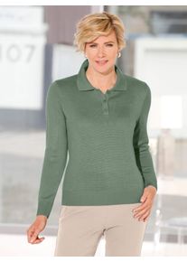 CLASSIC Damen Stehkragenpullover "Pullover", grün, Gr. 36, unifarben, 70% Polyacryl, 30% Schurwolle, Pullover