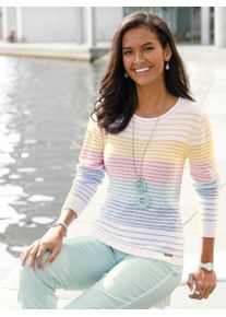 Casual Looks Damen Streifenpullover "Pullover", bunt, Gr. 40, gemustert, gestreift, mehrfarbig, 75% Baumwolle, 25% Polyacryl, Pullover