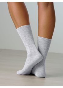 wäschepur WÄSCHEPUR Damen Diabetikersocken, Gr. 3, grau, 80% Baumwolle, 18% Polyamid, 2% Elasthan, 58% Baumwolle, 22% Polyester, 2% Elasthan, 18% Polyamid,