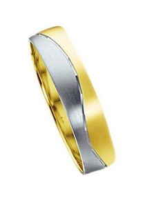 Firetti Trauring "Schmuck Geschenk Gold 375 Hochzeit Ehering Trauring "LIEBE" Welle", 18, ohne Brillanten, Gelbgold 585, 5mm, gold, Gelbgold 585,