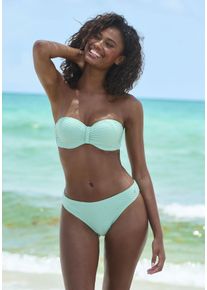s.Oliver Damen Bügel-Bandeau-Bikini "Cho", grün, Basic, Gr. 34, Strukturmuster, Polyamid, Bikini-Sets, Strukturware