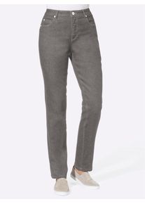 Casual Looks Damen 5-Pocket-Jeans, grau, Gr. 19, unifarben, 81% Baumwolle, 17% Polyester, 2% Elasthan, Jeans