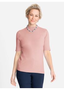 CLASSIC Damen Kurzarmpullover "Pullover", beige, Gr. 44, unifarben, 50% Viskose, 28% Polyester, 22% Polyamid, Pullover