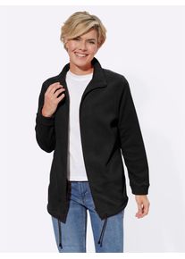 Casual Looks Damen Fleecejacke, schwarz, Gr. 20, unifarben, 100% Polyester, Jacken