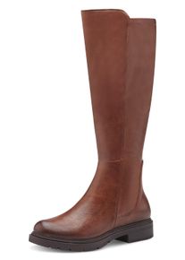Marco Tozzi Damen Stiefel, Gr. 39, braun, Lederimitat, used, klassisch, Schuhe