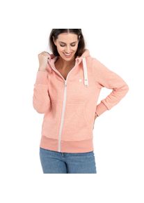 DEPROC Active Damen Kapuzensweatjacke "FinjaCMYK II", orange, casual, Gr. 36, 50% Baumwolle, 50% Polyester, Sweatjacken, weiche Fleecejacke mit