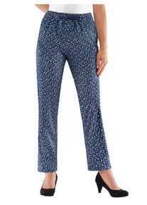 Classic Basics Damen Jerseyhose, blau, Gr. 40, gemustert, 100% Polyester, Hosen