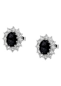 Firetti Damen Paar Ohrstecker "Schmuck Geschenk Silber 925 Ohrschmuck Lady D Glitzer", Silber 925 (Sterlingsilber), schwarz, Silber 925