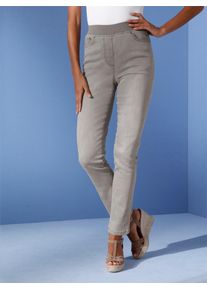 Damen Schlupfjeans, grau, Gr. 36, CREATION L PREMIUM, unifarben, 56% Baumwolle, 19% Polyester, 14% Lyocell, 10% Viskose, 1% Elasthan, Jeans