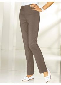 Classic Basics Damen Stretch-Hose, grau, Gr. 19, unifarben, 64% Polyester, 34% Viskose, 2% Elasthan, Hosen