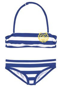 Bench. Kinder Bandeau-Bikini, blau, Gr. 122, gestreift, Polyamid, Bikini-Sets, mit trendigen Streifen