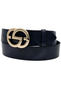 AnnaMatoni Damen Koppelgürtel, blau, modisch, Gr. 85, unifarben, Leder, Gürtel