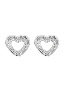 Vivance Damen Paar Ohrstecker "Herz", Silber 925 (Sterlingsilber), silber, Silber 925 (Sterlingsilber), Ohrringe