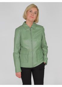 JCC Damen Lederjacke "3102222", grün, Gr. 40, Oberstoff: 100% Lammleder / Innenfutter: 100% Polyester, Jacken