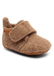 bisgaard Kinder Hausschuh "bisgaard Baby Wool", Gr. 20, beige, Wolle, klassisch, Schuhe, Wagenschuh, Babyschuh, Schlupfschuh mit Klettverschluss