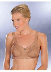 SuSa Damen Minimizer-BH, Gr. 100, beige, 60% Baumwolle, 35% Polyamid, 5% Elasthan, BHs