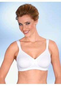 Triumph Damen Bügelloser BH, Gr. 95, weiß, 70% Baumwolle, 25% Elasthan, 5% Polyamid, BHs