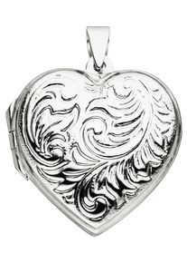 Jobo Damen Medallion-Anhänger "Anhänger Medaillon Herz", Silber 925 (Sterlingsilber), silber, Silber 925 (Sterlingsilber), Schmuckanhänger, 925 Silber