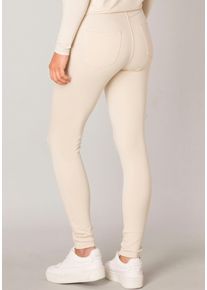 Base Level Damen Treggings, beige, casual, Gr. 48, Obermaterial: 65% Viskose, 30% Nylon, 5% Elasthan, Hosen, mit elastischem Bund