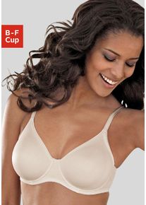 Lascana Damen T-Shirt-BH "perfect basic", Gr. 95, beige, Microtouch, Obermaterial: 82% Polyamid (TACTEL), 18% Elasthan (LYCRA), Basic, BHs, mit