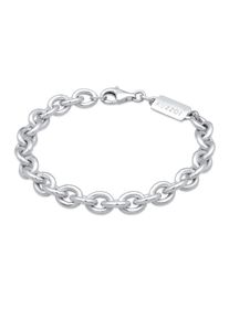Kuzzoi Herren Armband "Herren Rundanker Massiv 925 Silber", 21cm, ohne Stein, Silber 925 (Sterlingsilber), silber, Silber 925 (Sterlingsilber),