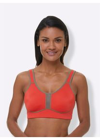 Viania Damen Sport-BH, Gr. 85, rot, 47% Polyamid, 41% Polyester, 12% Elasthan, BHs