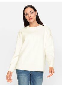 Heine Damen Strickpullover "Pullover", beige, Gr. 44, unifarben, 50% Viskose, 28% Polyester, 22% Polyamid, Pullover
