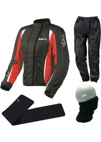 Nerf NERVE Motorradkombi "Nerve 4-teiliges Set für Damen Unique Star", 44, N-Gr, schwarz, Overalls