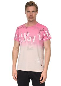 Rusty Neal Herren T-Shirt, rosa, Gr. XL, bedruckt, 100% Baumwolle, Shirts, mit farblichem Übergang