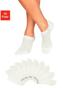 Bench. Damen Sneakersocken, Gr. 35, beige, Baumwolle, Polyamid, Elasthan, unifarben, Socken, mit Pikeestruktur