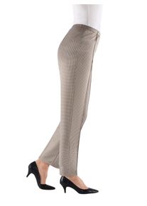 Classic Basics Damen Jerseyhose, grau, Gr. 38, gemustert, kariert, mehrfarbig, 100% Polyester, Hosen