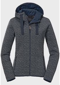 Schöffel SCHÖFFEL Damen Fleecejacke "Fleece Hoody Aurora L", blau, modisch, Gr. 44, Oberstoff Rumpf: 100% Polyester Futter Kapuze: 100% Polyester, Jacken