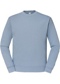 Herren Sweatshirt, blau, sportlich, Gr. M, Fruit of the Loom, unifarben, angeraute Sweatware, Obermaterial: 80% Baumwolle, 20% Polyester,
