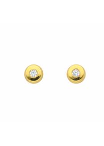 Adelia´s ADELIA ́S Damen Paar Ohrhänger "1 Paar 333 Gold Ohrringe / Ohrstecker mit Zirkonia Ø 4,8 mm", Damen, Gelbgold 333, gold, Gelbgold 333, Ohrringe, mit