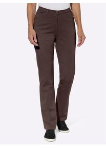 Classic Basics Damen 5-Pocket-Jeans, braun, Gr. 38, unifarben, 98% Baumwolle, 2% Elasthan, Jeans