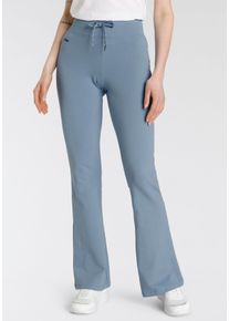 Kangaroos Damen Jazzpants, blau, casual, Gr. 32, unifarben, kontrastfarbene Details, Sweatware, Obermaterial: 95% Baumwolle, 5% Elasthan, Hosen