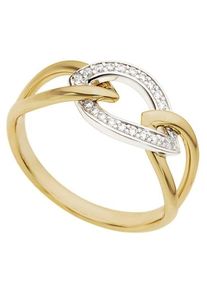 Firetti Damen Diamantring "Schmuck Geschenk Gold 585 Damenring Goldring Diamant", 16, 0,15 ct P2 = erkennbare Einschlüsse, Gelbgold 585-Weißgold