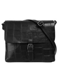 Bugatti Damen Umhängetasche "NEVIO", schwarz, Leder, unifarben, leicht glänzend, Taschen, echt Leder
