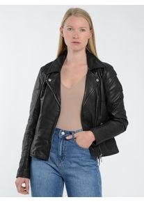 Maze Damen Lederjacke "4202129", schwarz, Gr. XS, Obermaterial: 100% Leder / Innenfutter: 100% Baumwolle / Ärmelfutter: 100% Polyester, Jacken