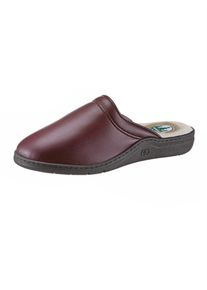 CLASSIC Herren Pantoffel, Gr. 40, rot, Lederimitat, Schuhe