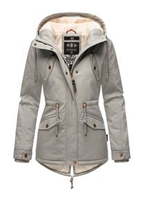 Marikoo Damen Winterjacke "Manolya", grau, casual, Gr. S, Oberstoff: 100% Baumwolle, Futter: 100% Polyester, Wattierung: 100% Polyester, Ärmelfutter: