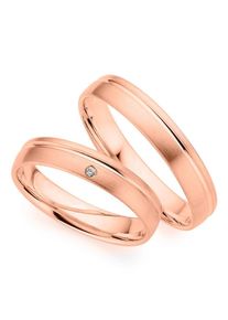 Phoenix PHÖNIX Trauring "Schmuck Geschenk Gold 333 Trauring Ehering LIEBE versch. Varianten", 58, 0,01 ct SI = kleine Einschlüsse mit Brillant, Roségold 333,
