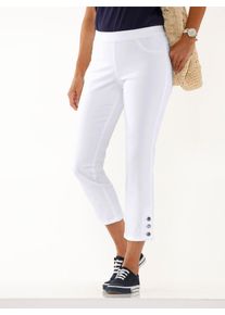 Classic Basics Damen 7/8-Jeans, weiß, Gr. 25, unifarben, 97% Baumwolle, 3% Elasthan, Jeans