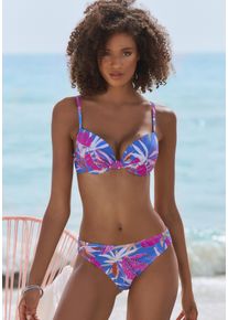 Buffalo Damen Bikini-Hose "Soleil", bunt, Gr. 38, bedruckt, floral, Recycling-Polyamid, Badehosen, in klassischer Schnittform