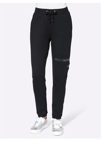 Inspirationen Damen Jogger Pants, schwarz, Gr. 36, unifarben, 47% Baumwolle, 47% Modal, 6% Elasthan, Hosen