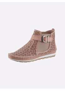 Gemini Damen Stiefelette, Gr. 39, rosa, Glattleder, sportlich, Schuhe